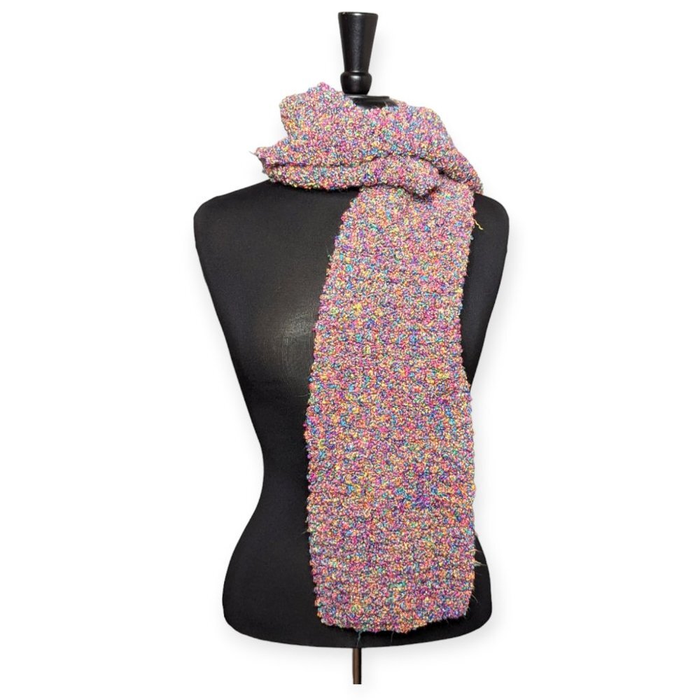 Beautiful Hand Knit Spring Pastels Scarf